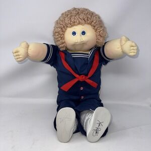 VTG 1983 Xavier Roberts Little People Soft Sculpture 22" Doll Sailor Suit Signed